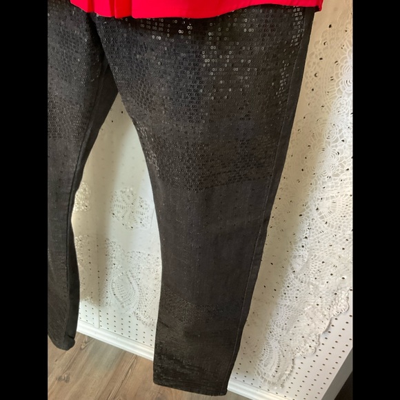 🎈Jane Doe Black Sequins Jeans Casual Cocktail Party SZ 15 SALE❗️ - Picture 4 of 16